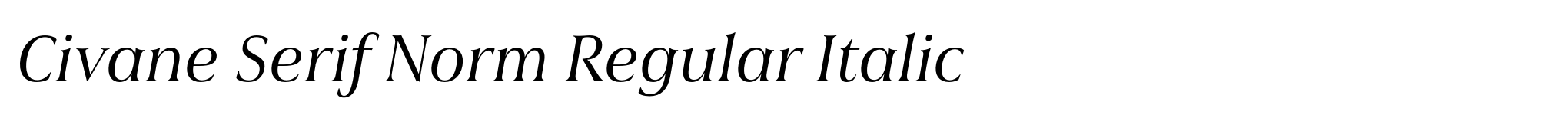 Civane Serif Norm Regular Italic image